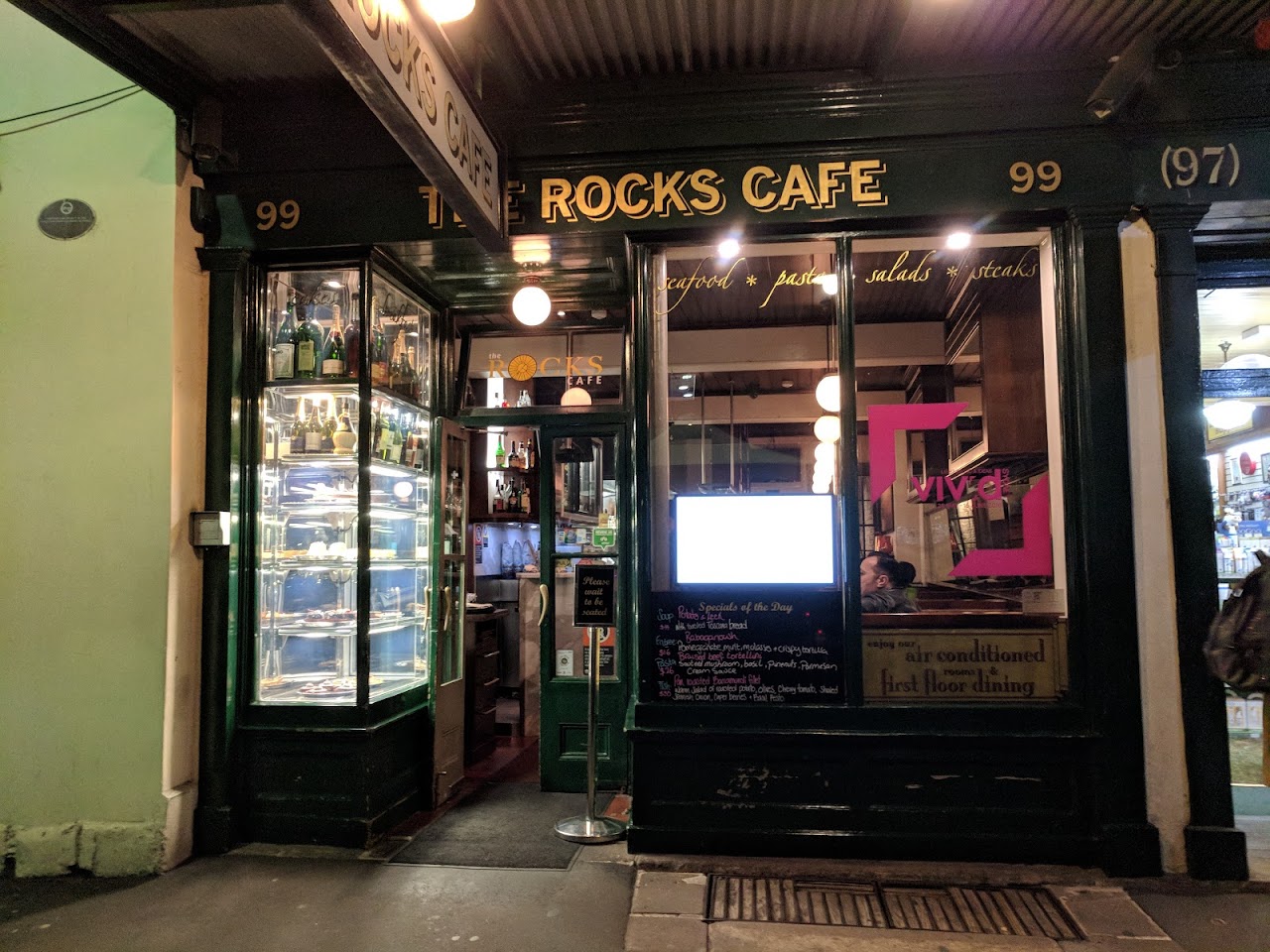 The Rocks Cafe shopfront at 99 George Street
